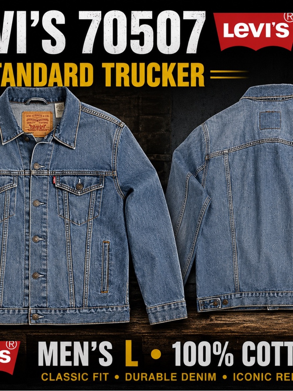 Levi's Blue Denim Trucker Jacket - Classic Men's